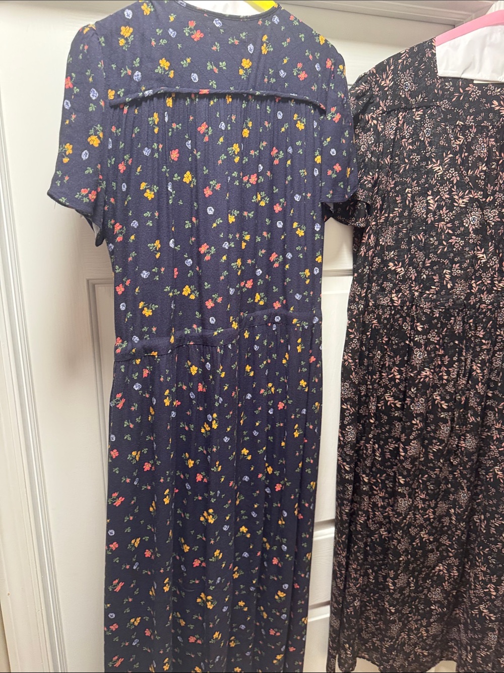 Christy Dawn Navy Floral Midi Wrap Dress - Picture 3 of 3